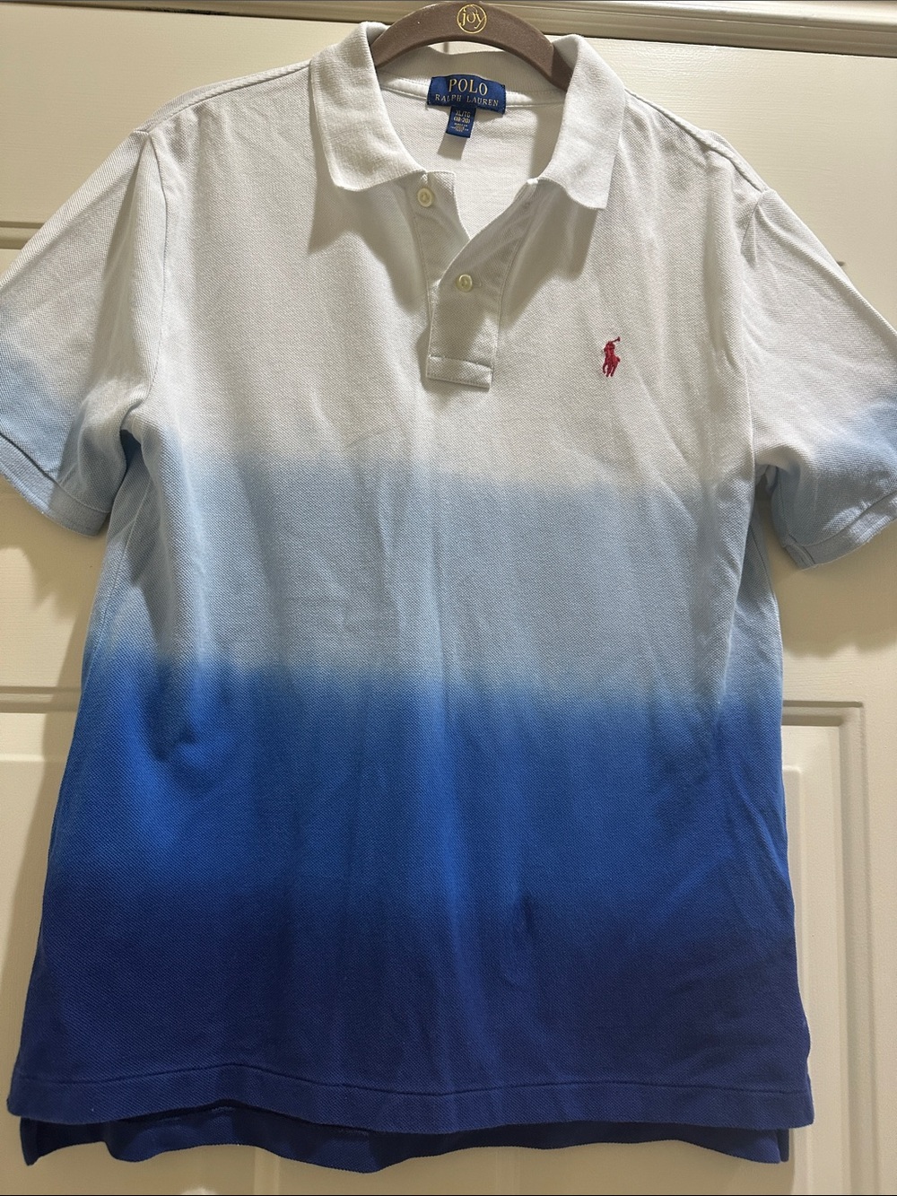 Ralph Lauren White Polo Shirt with Navy Label